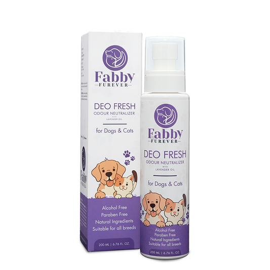 Fabby Furever Deo Fresh Deodorant for Dog, Cats and Pups, Odour Neutralizer with Lavender Oil, Long-Lasting Fragrance Perfume, Freshening Deodorizer Spray for All Breeds, Alcohol & Paraben Free, 200ml